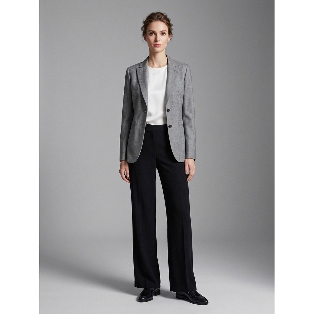 Armani Collezioni Black Wide Leg Dress Pants Made in Italy Size 38 IT US 2 4